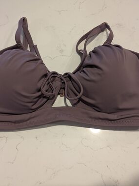 Shade & Shore Women's Padded Swim Bra Top Purple